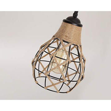 Rustic Industrial Pendant Light Adjustable for Home Decor
