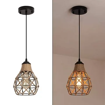 Rustic Industrial Pendant Light Adjustable for Home Decor