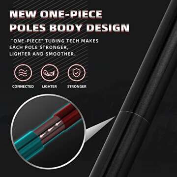 Extremus Collapsible Trekking Poles for Hiking, Lightweight Hiking Poles, 2-pc Pack Durable Aluminum Adjustable Walking Sticks with Quick Lock System for Camping, Travel, Seniors, Men, Women