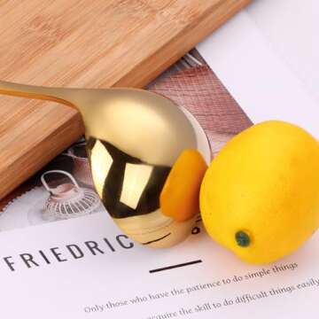 Mafier Gold Ladle Set of 2 for Serving Soup and Sauce