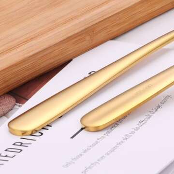 Mafier Gold Ladle Set of 2 for Serving Soup and Sauce