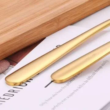 Mafier Gold Ladle Set of 2 for Serving Soup and Sauce