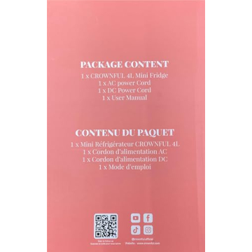 CROWNFUL Mini Fridge Portable Cooler Warmer for Skincare Drinks