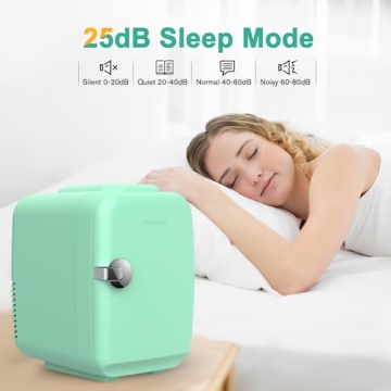 CROWNFUL Mini Fridge Portable Cooler Warmer for Skincare Drinks