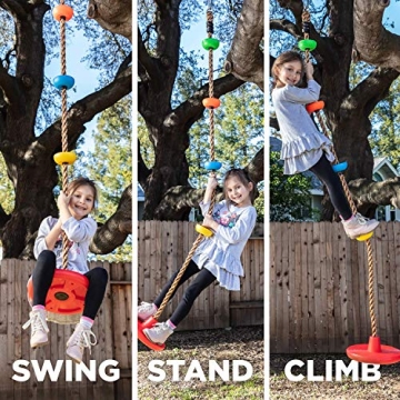 LÆGENDARY Tree Swing for Kids Multicolored Outdoor Fun