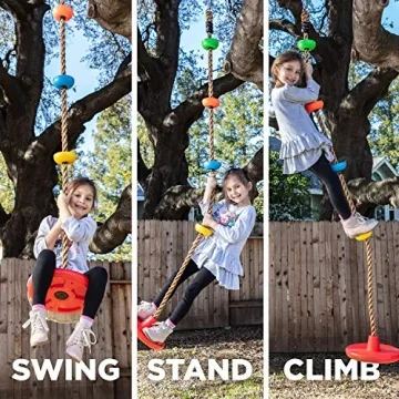 LÆGENDARY Tree Swing for Kids Multicolored Outdoor Fun
