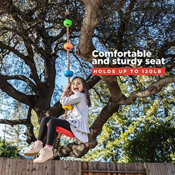 LÆGENDARY Tree Swing for Kids Multicolored Outdoor Fun