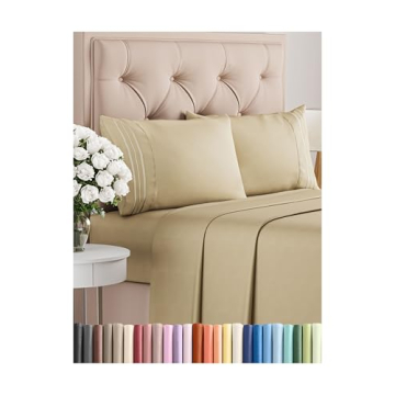 King Size 4 Piece Sheet Set - Comfy Breathable & Cooling Sheets - Hotel Luxury Bed Sheets for Women,...