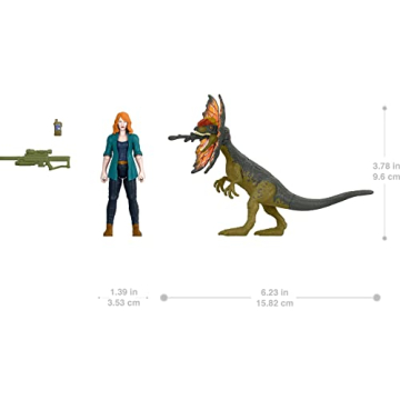 Mattel Jurassic World Action Figures Claire & Dilophosaurus