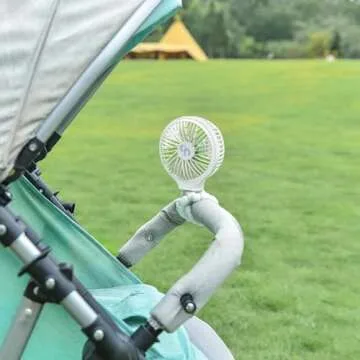 HomeLifairy Stroller Fan Battery Operated Fan Clip On Fan Rechargeable Handheld Personal Portable Fa...