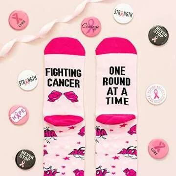 Lavley Medical Themed Socks for Cancer Support and Comfort