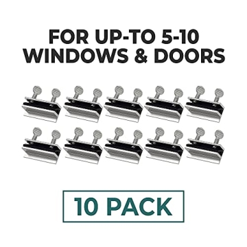 Adjustable Window Locks - 10 Pack for Security and Safety
