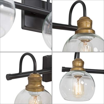 Stunning LALUZ Bathroom Light Fixtures with Gold Accents