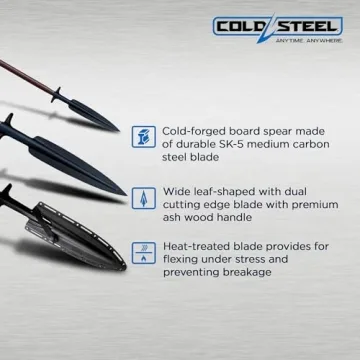 Lightweight Boar Hunting Spear with Ash Wood Handle