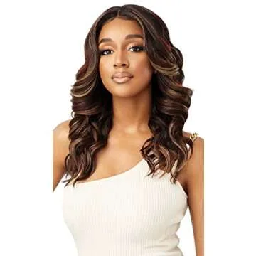 Outre Synthetic Melted Hairline HD Lace Front Wig - DIONE (Color:DRFF RED VELVET)