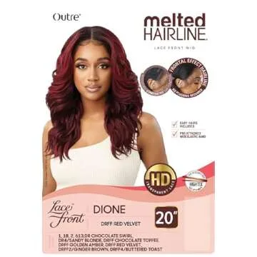 Outre Synthetic Melted Hairline HD Lace Front Wig - DIONE (Color:DRFF RED VELVET)