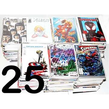 HUGE COMIC BOOK LOT 25 MARVEL DC INDY SUPERHEROES - No Duplicates
