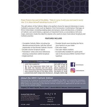 NRSV Catholic Edition Gift Bible, Teal Leathersoft (Comfort Print, Holy Bible, Complete Catholic Bib...