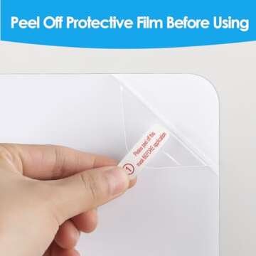 MaxGear Small Magnetic Dry Erase Board Sheet for Refrigerator, Fridge Whiteboard for Kitchen, 12" x 8" White Board Organizer and Planner with Stain Resistant Technology, Include 1 Eraser, 3 Markers