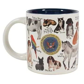 Presidential Pets Mug - Features Famous President Furry Friends