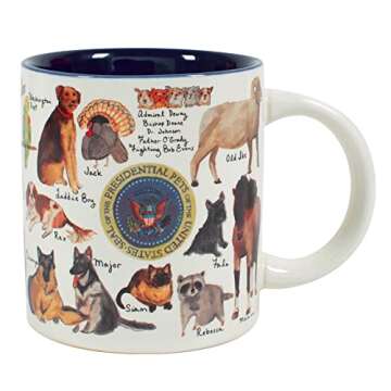 Presidential Pets Mug - Features Famous President Furry Friends