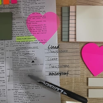 11 Pack Transparent Sticky Notes with Marker for Organization