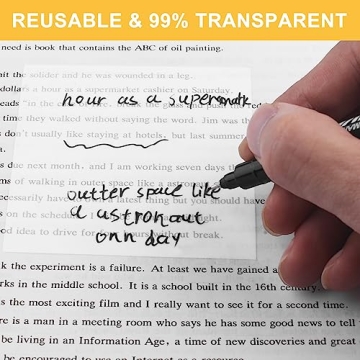 11 Pack Transparent Sticky Notes with Marker for Organization