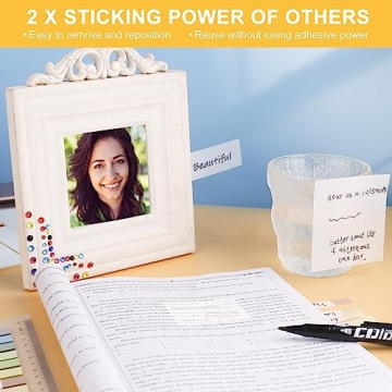 11 Pack Transparent Sticky Notes with Marker for Organization