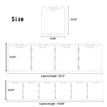 DEARBB Clear Dog Gate,19.68" W×22.83" H Transparent Free Standing Acrylic Dog Gate Indoor,Aesthetic...