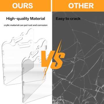 DEARBB Clear Dog Gate,19.68" W×22.83" H Transparent Free Standing Acrylic Dog Gate Indoor,Aesthetics Foldable Puppy Gate for doorways,Doggy Gate for Small Animal,Dog,-4 Panel