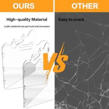 DEARBB Clear Dog Gate,19.68" W×22.83" H Transparent Free Standing Acrylic Dog Gate Indoor,Aesthetics Foldable Puppy Gate for doorways,Doggy Gate for Small Animal,Dog,-4 Panel