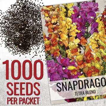 Seed Needs Mixed Tetra Snapdragon Seeds - 1,000 Heirloom Seeds for Beautiful Pollinator Gardens