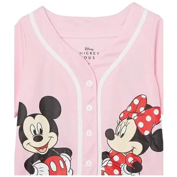 Disney Girls Mickey & Minnie Mouse Baseball Jersey