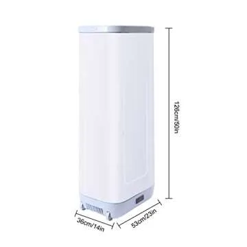 RustyVioum Portable Clothes Dryer Mini Electric Clothes Dryer 110V 850W Portable Dryer Machine for C...
