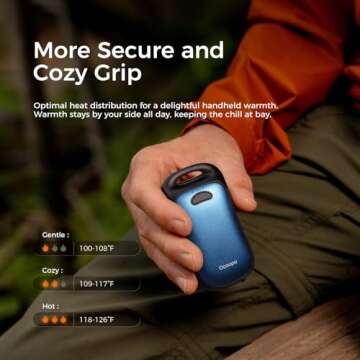 OCOOPA Magnetic Hand Warmers Rechargeable 2Pack, IP45 Water Resistant, UL Certified, Ergonomic Electric Hand Warmer, Up to 9hrs, Pocket Size Handwarmers, Raynauds, Golf, Tech Gifts for Men, UT4 Urban