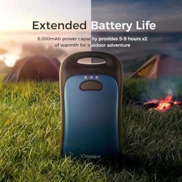 OCOOPA Magnetic Hand Warmers Rechargeable 2Pack, IP45 Water Resistant, UL Certified, Ergonomic Electric Hand Warmer, Up to 9hrs, Pocket Size Handwarmers, Raynauds, Golf, Tech Gifts for Men, UT4 Urban