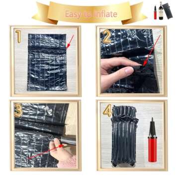 Wine Travel Bags for Wine Bottles Airplane,Black Reusable Wine Bottle Protector Bags with Free Inflator Pump,10 Packs