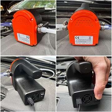PLUMIA 12V 100W Oil Change Pump Extractor, Upgraded Oil/Diesel Fluid Extractor Scavenge Suction Transfer Pump, Marine Electric For Boat, Car, Motorcycle, ATV, RV, Truck, Motorbike