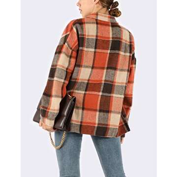 Yeokou Women's Flannel Shacket with Pockets for Style