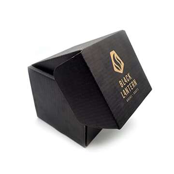 Black Lantern Coffee Mugs—Nature-Themed Coffee Cups with Bigfoot Print—15oz Ceramic