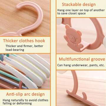 Adjustable Baby Hangers for Closet Organization 20 Pack