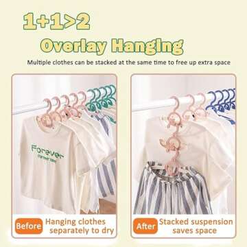 Adjustable Baby Hangers for Closet Organization 20 Pack