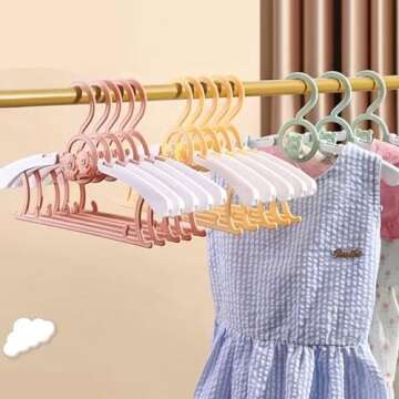 Adjustable Baby Hangers for Closet Organization 20 Pack