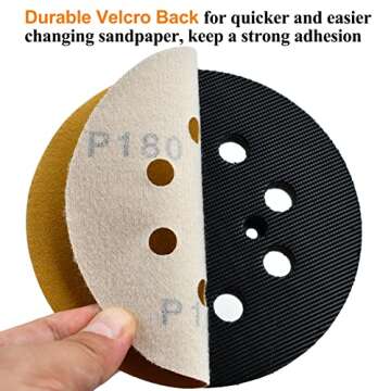 Aiyard 5-Inch Hook and Loop Sanding Discs - 180 Grit