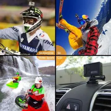 Sametop Helmet Adhesive Sticky Mounts Curved Attachment Flat 3M Mount Compatible with GoPro Hero 13 12 11 10 Max 9 8 7 6 5 4 Session DJI Osmo Action Cameras (6 Packs)