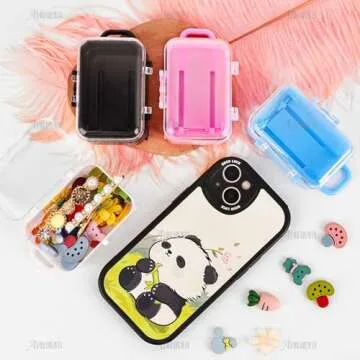 AUEAR, 4 Pack Mini Suitcase Box Plastic Candy Small Reception Gift Travel Case for Wedding Party Decoration (Pink, Blue, White, Black)