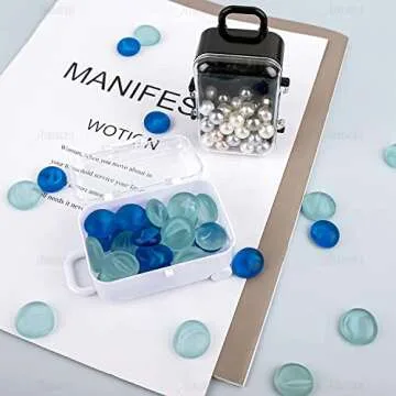 AUEAR, 4 Pack Mini Suitcase Box Plastic Candy Small Reception Gift Travel Case for Wedding Party Decoration (Pink, Blue, White, Black)