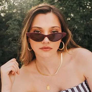 Tewiky Herringbone Necklace 16Inch Flat Snake Chain Necklace 14k Gold Plated Italian Solid 5MM Flexible Chain Choker Necklace for Women…