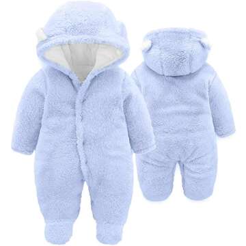 XMWEALTHY Unisex Baby Winter Coat Cute Snowsuit for Infants