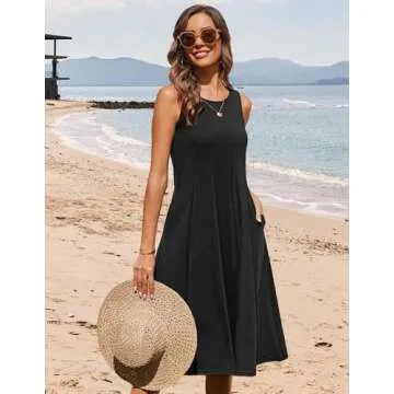 Stylish HOTOUCH Sleeveless Summer Dress with Pockets